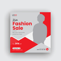 Editable square banner templates for Instagram post, Facebook square, for baby shop, kids shop, kids fashion, baby clothes, advertisement and business social media banner