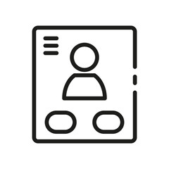 Login Outline Vector  Icon. Illustration Of A Stroke Vector On A White Background. From App And Website.