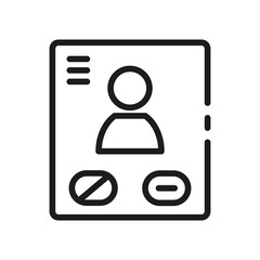 Login Outline Vector  Icon. Illustration Of A Stroke Vector On A White Background. From App And Website.