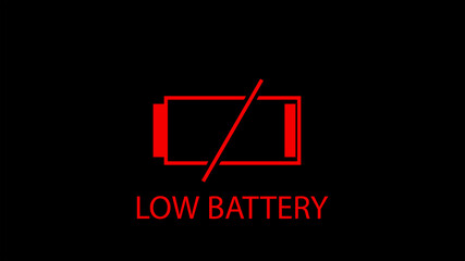 Floating Battery Graphic Animation, low power concept