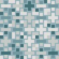 Abstract geometric pattern of squares. Seamless mosaic and tile. Vector illustration