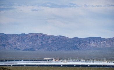 A solar energy power plant generating electricity for Las Vegas and other areas of the southwest in the Mojave desert