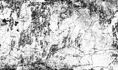 Abstract Black and White Illustration Texture. Grunge Vintage Surface with Dirty Pattern in Cracks, Spots, Dots. Abstract Monochrome Background