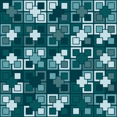 Abstract geometric pattern of squares. Seamless mosaic and tile. Vector illustration