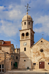 Fototapeta na wymiar bell tower of the village church in Croatia