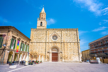 Santa Maria Assunta cathedral in old town of Atri, medieval pearl near Teramo, Abruzzo, Italy. It's...