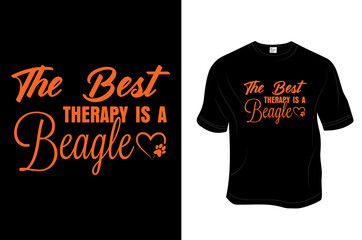 Fototapeta premium Beagle dog T- Shirt, Unisex, 100% Typography, Vector graphic for t shirt and print design. Greeting card, Poster, Mug Design.