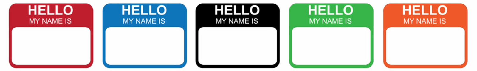 Hello my name cards set
