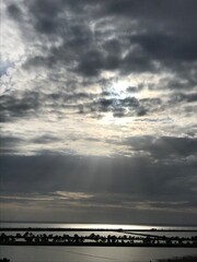clouds over the sea