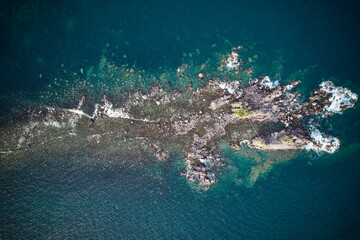 aerial view of Japanese island