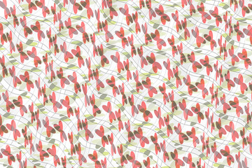 Obraz premium christmas season holiday wrapping paper gift decor retro vintage ribbon wavy red green illustration