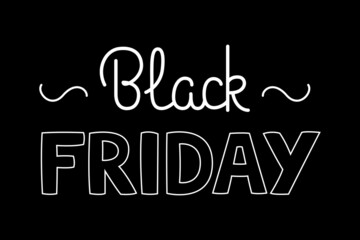 Obraz premium Black Friday sale banner. Modern minimalist lettering and text style. Vector illustration