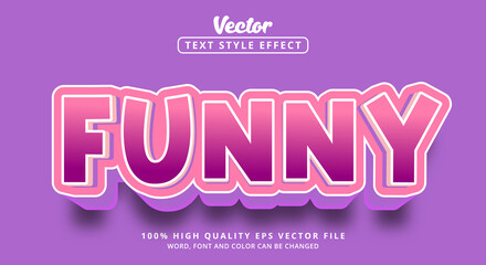 Fototapeta premium Editable text effect, Funny text on bright multicolor color style
