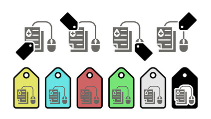 Registration vector icon in tag set illustration for ui and ux, website or mobile application 