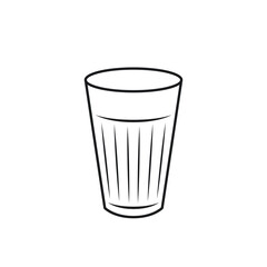 Glass icon vector. Glass symbol on white background.