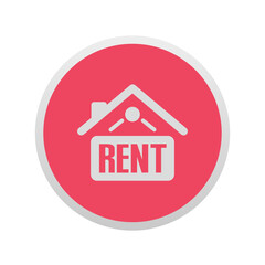 Home Rent Sign - Sticker