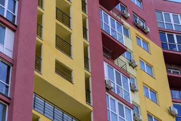 Facade of a modern high-rise house