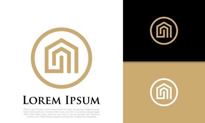 Real Estate Logo. Luxury Logo. Construction Architecture Building Logo Design Template Element.