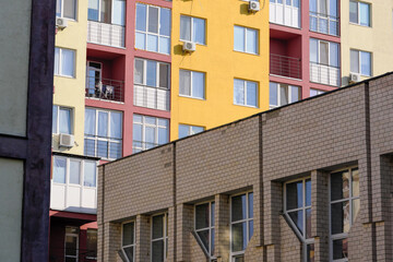 Facade of a modern high-rise house