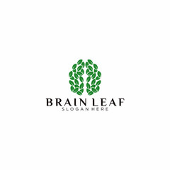 Brain leaf logo design