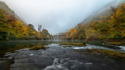 autumn landscape with river