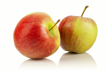 Two ripe juicy delicious apples