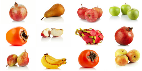 Set of fruit images
