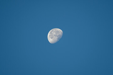 Moon in the blue sky
