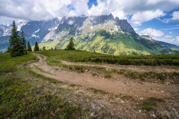 Hiking trail around Wilder Kaiser mountains, Tirol - Austria