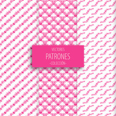patr&oacute;n con motivos rosados
