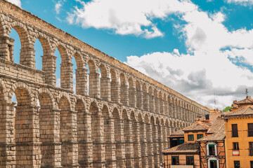 aqueduct in the city of segovia, spain © carballo
