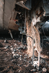 Abgest&uuml;rztes Flugzeugwrack in Island