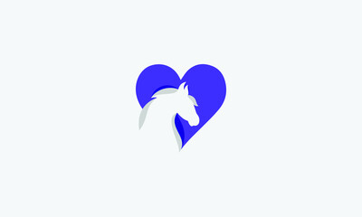 A horse in the shape of heart 