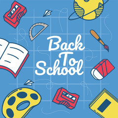 Back to school Illustration pattern vector
