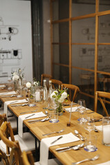 Beautiful wedding location and table decoration