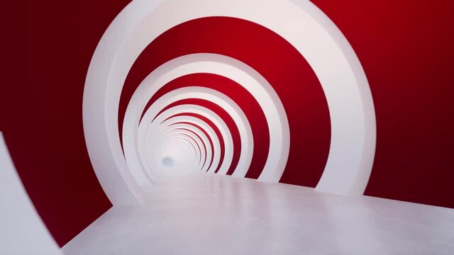 Modern red and white round Futuristic modern archi