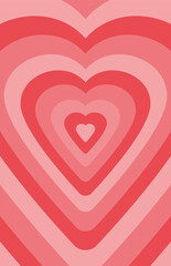 Vector background from hearts. Vector illustration of a pink background. Flat