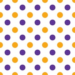 Colorful Polka Dot seamless pattern. Vector background. Halloween pattern.