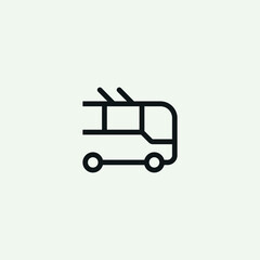 Trolleybus Passanger Urban icon vector
