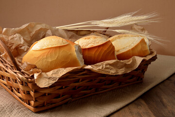 bread and wheat basket