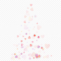 heart love vector confetti frame valentine pink