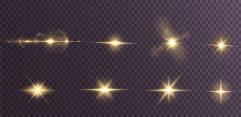 Light star gold png. Light sun gold png. Light flash gold png. vector illustrator.	
