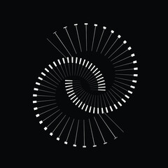 Radial speed Lines in Spiral Form for comic books . fireworks Explosion background . Vector Illustration . Starburst
 round Logo . Circular Design element . Abstract Geometric star rays . Sunburst .