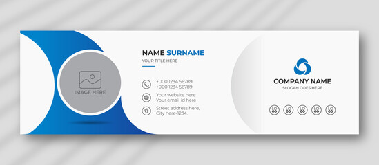 Elegant Corporate Minimal email signature Flat Mail template or email footer and personal Business Mobile Corporate EMAIL signature design