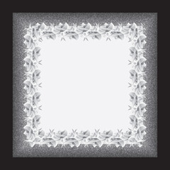 Decorative frame. Design element with imitation of stone carving or gypsum stucco