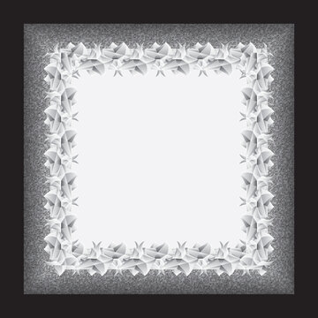 Decorative frame. Design element with imitation of stone carving or gypsum stucco