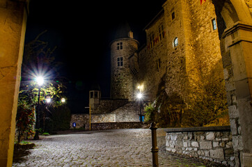 Stolberg: Burg bei Nacht