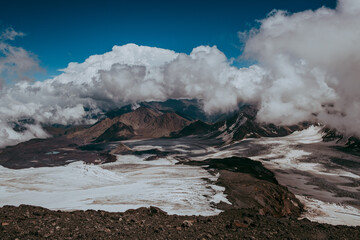 volcano in the clouds