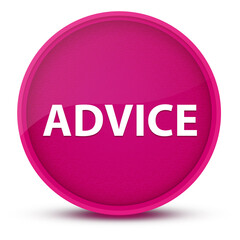 Advice luxurious glossy pink round button abstract