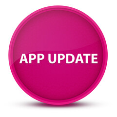 App Update luxurious glossy pink round button abstract